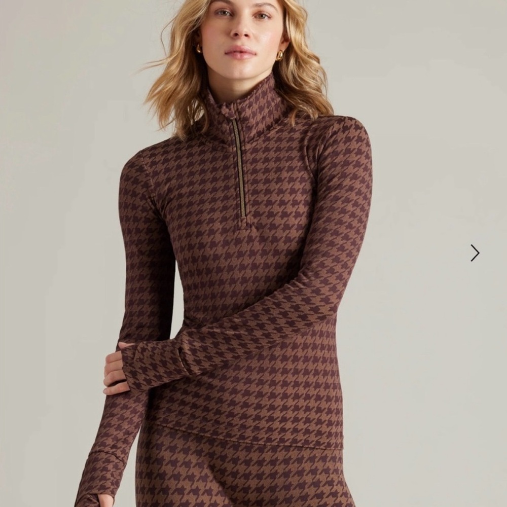 RHONE Houndstooth Seamless Base 1/4 Zip